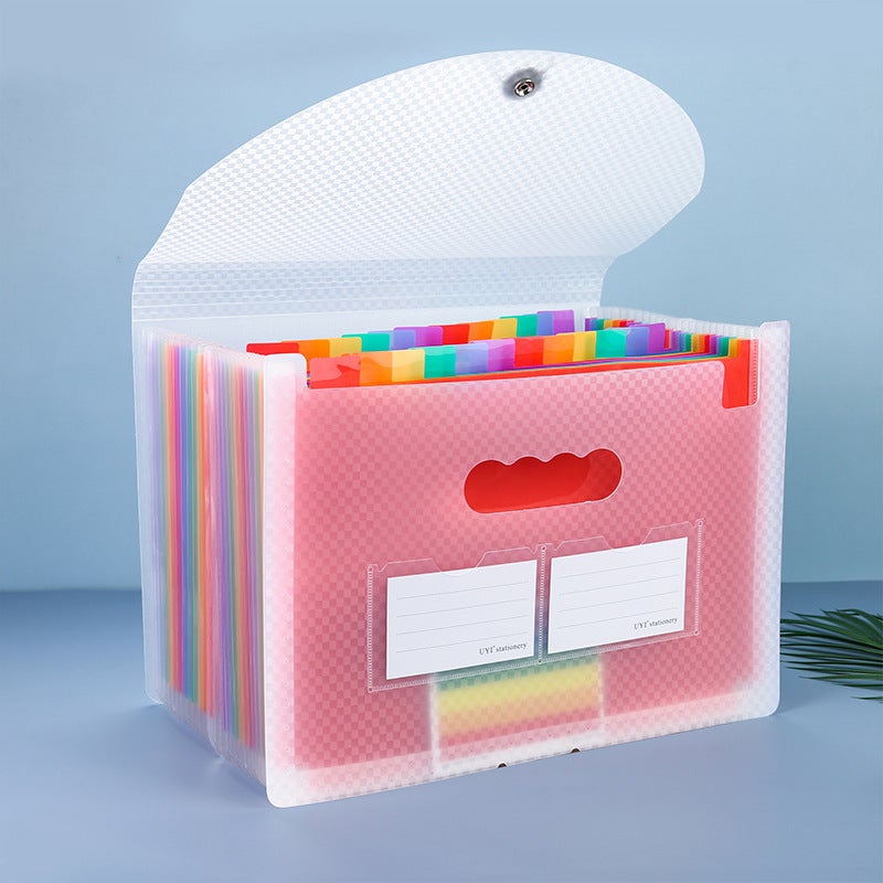 A4 Folder Organ Bag Large Capacity 13/25 Layer Data Book Student Examination Paper Folder Can Be Vertical Storage File Bag - Image 1